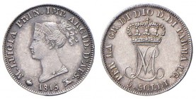 PARMA Maria Luigia (1815-1847) 5 Soldi 1815 - Gig. 12 AG (g 1,24) Screpolatura al D/
SPL