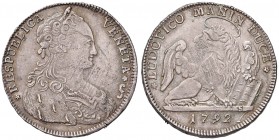 VENEZIA Lodovico Manin (1789-1797) Mezzo tallero per il Levante 1792 - Pa. 36 AG (g 14,29) R Graffietti e leggere striature 
qSPL