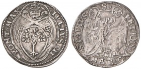 Giulio II (1503-1513) Ancona - Giulio - Munt. 61 AG (g 3,85) Graffietti al R/ 
BB