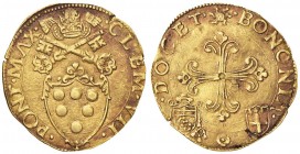 Clemente VII (1523-1534) Bologna - Scudo d’oro - Munt. 104 AU (g 3,28) R Patina rossiccia, screpolatura al bordo e modesta sfogliatura nel campo del R...