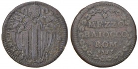 Benedetto XIV (1740-1758) Mezzo baiocco 1755 A. XV - Berman 2784 CU (g 4,52)
BB