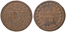 Clemente XIII (1758-1769) Baiocco 1758 A. I - Munt. 34 CU (g 12,64)
SPL