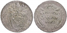 Pio VI (1774-1799) 60 Baiocchi 1795 A. XXI - Nomisma 86 MI (g 22,89) R 
SPL
