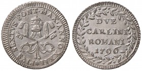 Pio VI (1774-1799) 2 Carlini 1796 A. XXII - Nomisma 111 MI (g 4,15)
SPL+/FDC