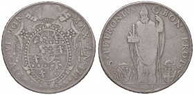 Pio VI (1774-1799) Bologna - Scudo 1777 AG (g 26,15) R 
MB+/qBB