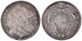 Pio VI (1774-1799) Bologna Testone 1778 A. IIII - AG (g 7,53) RR 
B/MB