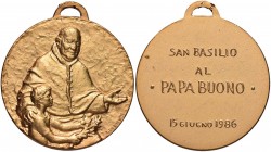Giovanni XXIII (1958-1963) Medaglia San Basilio al papa buono 15 giugno 1986 - Opus: Locatelli - MD (g 15,94 - Ø 32 mm) Con appiccagnolo
FDC