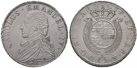 Carlo Emanuele IV (1796-1802) Mezzo scudo 1798 - Nomisma 481 AG (g 17,58) R Graffietti di conio
SPL