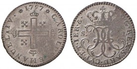Carlo Emanuele IV (1796-1802) Soldo 1797 - Nomisma 490 MI (g 2,12) Debolezza di conio
SPL