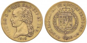 Vittorio Emanuele I (1814-1821) 20 Lire 1818 - Nomisma 510; Pag. 6 AU R Modesti depositi 
BB