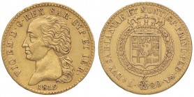 Vittorio Emanuele I (1814-1821) 20 Lire 1819 - Nomisma 511 AU R 
BB