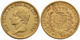 Carlo Felice (1821-1831) 20 Lire 1831 T senza punto dopo REX - Nomisma 555 AU R Leggermente lucidato ma bell’esemplare, l’1 sembra riconiato su 0, pra...