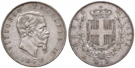 Vittorio Emanuele II (1861-1878) 5 Lire 1872 R - Nomisma 893; Pag. 495 AG RR
BB