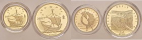 Repubblica italiana - 50 e 20 Euro 2007 Arti: Norvegia, Irlanda - AU (g 16,13 + 6,45) Lotto di due monete, senza astuccio 
FS