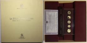 Collezione “La storia della Lira nella Repubblica Italiana” - Riproduzione delle monete da 50 Lire 1996 (g 9), 100 Lire 1993 (g 9), 200 Lire 1977 (g 1...