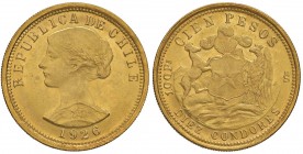 CILE 100 Pesos 1926 - Fr.54 AU (g 20,32)
SPL