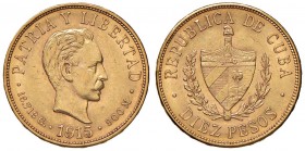 CUBA 10 Pesos 1915 - Fr. 3 AU (g 16,71) Colpo al bordo
BB+