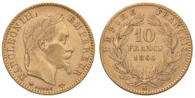 FRANCIA Napoleone III (1852-1870) 10 Francs 1866 A - Gad. 1015 AU (g 3,21)
BB