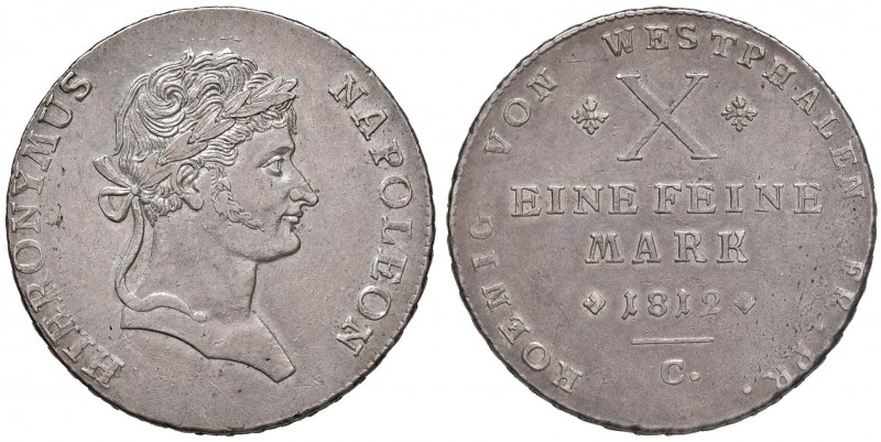 GERMANIA Westphalia Gerolamo Napoleone (1807-1813) Tallero 1812 - KM 20 AG (g 27...