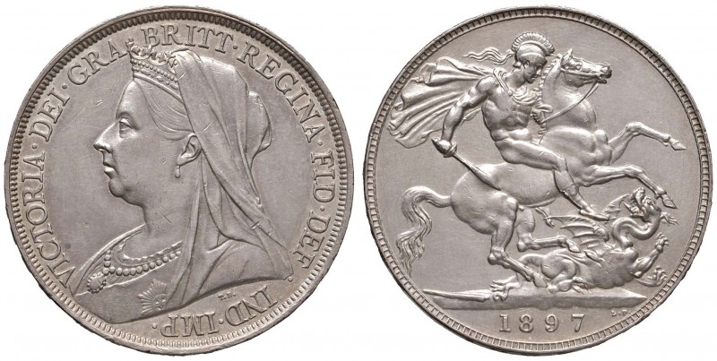 INGHILTERRA Vittoria (1837-1901) Crown 1897 - Spink 3937; KM 783 AG (g 28,28) Gr...