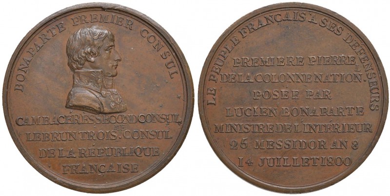 NAPOLEONICHE Napoleone Consul (1799-1804) Medaglia 1800 BONAPARTE PREMIER CONSUL...