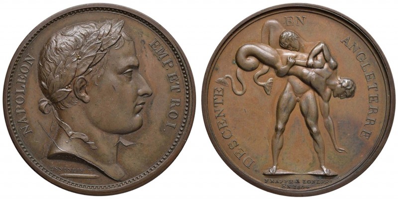 NAPOLEONICHE Napoleone Imperatore (1804-1814) Medaglia 1804 DESCENTE EN ANGLETER...