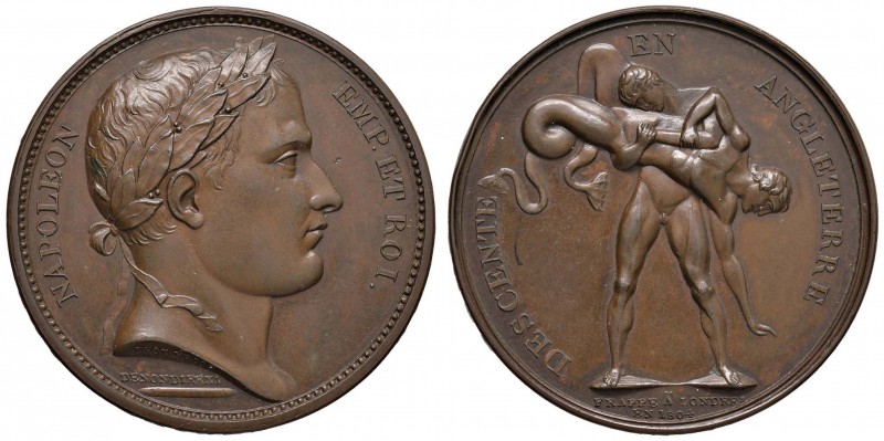 NAPOLEONICHE Napoleone Imperatore (1804-1814) Medaglia 1804 DESCENTE EN ANGLETER...