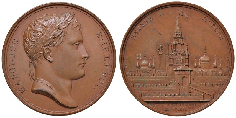 NAPOLEONICHE Napoleone Imperatore (1804-1814) Medaglia 1812 ENTRéE A MOSCOU - Op...