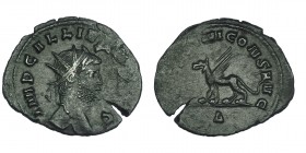 GALIENO. Antoniniano. Roma (267-268). R/ Grifo a izq.; (APOLLI)NI CONS AVG, exergo delta. RIC-165. Grieta. MBC+.