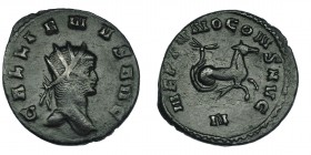 GALIENO. Antoniniano. Roma (267-268). R/ Hipocampo a der.; NEPTVNO CONS AVG, exergo N. RIC-245. MBC.