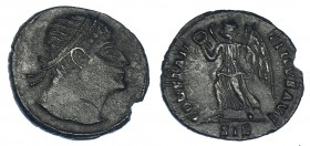 CONSTANTINO I. Silicua. Siscia (326-327). A/ Cabeza del emperador diademada, diadema sin rosetas. R/ CONSTAN-TINVS AVG, en exergo, marca de ceca SIS. ...