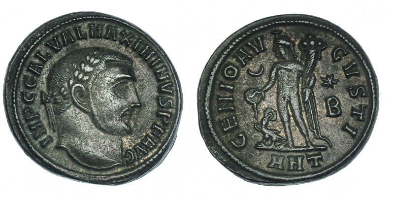 MAXIMINO. Follis. Antioquía (311). R/ GENIO AVGVSTI; marca de ceca creciente-*/B...