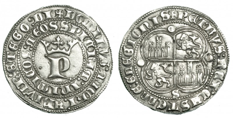 PEDRO I. Real. Sevilla. Punto a la izq. de la P coronada. III-380 vte. BMM-528 v...