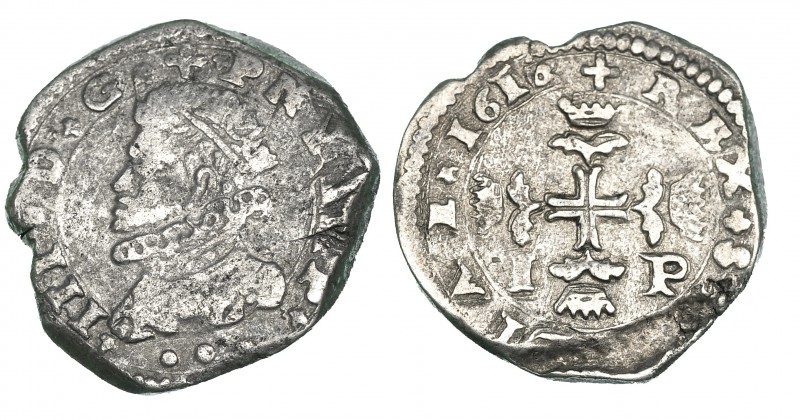 3 tarís. 1616. Messina. Spahr-55. MBC-/MBC.