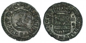 16 maravedís. 1662. Sevilla. R. AC-494. MBC+/EBC-.
