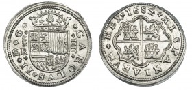 4 reales. 1684. Segovia BR. AC-562. R.B.O. EBC. Escasa.