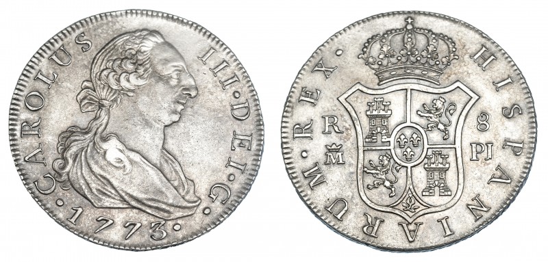8 reales. 1773. Madrid PJ. VI-910. MBC+/EBC.