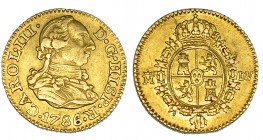 1/2 escudo. 1786. Madrid. DV. VI-1065. MBC+.