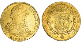 8 escudos. 1788. Sevilla. C. VI-1783. Pequeñas marcas. R.B.O. MBC+.