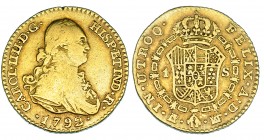 Escudo. 1792. Madrid. MF. VI-907. BC+/MBC-.