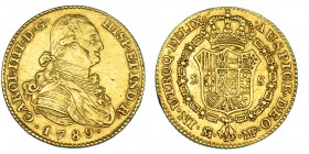 2 escudos. 1789. Madrid. MF. VI-1039. Hoja en anv. MBC.