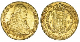 8 escudos. 1792. Nuevo Reino. JJ. VI-1350. Pequeñas marcas. MBC.