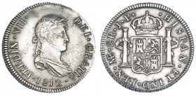 2 reales. 1812. Lima JP. VI-671. EBC-/MBC+.