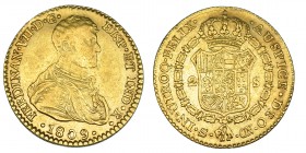 2 escudos. 1809. Sevilla. CN. VI-1382. MBC. Escasa.