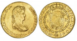 8 escudos. 1813. Lima. JP. VI-1465. R.B.O. MBC/MBC+. Escasa.