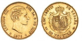 25 pesetas. 1876 *18-76. Madrid. DEM. VII-103. MBC.