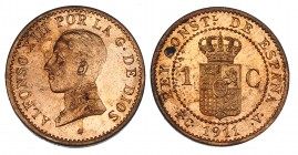 1 céntimo. 1911 *1. Madrid. PCV. VII-128. B.O. con marquitas. SC.