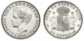 40 centavos. 1896. Puerto Rico. PGV. VII-176. MBC.