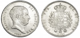 ESTADOS ITALIANOS. Nápoles. Francisco I. Piastra. 1825. KM-C 137. Pequeñas marcas. MBC+.