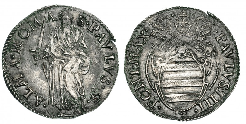 ESTADOS ITALIANOS. ESTADOS PONTIFICIOS. Pablo IV (1555-9). Gros. S/F. Roma. Seva...